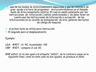 MODO DE DIRECCIONAMIENTO RELATIVO