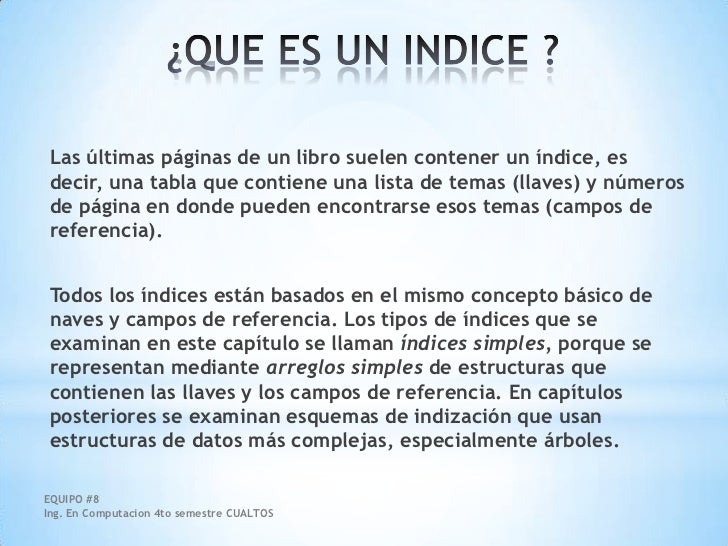 Indexamiento
