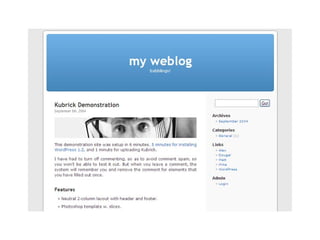 Implementando blogs usando Wordpress
