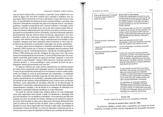 seus prováveis efeitos sobre a revocação e a precisão. Essas relações são resu-
midas na figura 104. Isso deixa evidente que a situação é complexa, uma vez·
que alguns fatores f.:1vorecem os termos controlados e outros favorecem o texto
livre. A especificidade das palavras do texto costuma melhorar a precisão, mas
dificultar a obtenção de revocação alta, pelo menos durante buscas 'conceituais'
genéricas, enquanto a extensão do texto costuma melhorar a revocação, porém
diminuir a precisão. A preferência por um ou por outro numa situação determi-
nada será bastante influenciada pelo tipo de busca a ser feita: uma busca concei·
tual genérica recomendará os termos controlados, uma busca altamente específica
(principalmente uma que envolva nomes de pessoas, organizações, etc.) reco-
mendará o texto livre, uma busca realmente exaustiva sobre um assunto (por
exemplo, toda referência possível a algum medicamento) recomendará o texto
completo, enquanto uma busca altamente seletiva (somente os itens mais im-
portantes) provavelmente recomendará a indexação com termos controlados.
Em geral, outros autores chegaram a conclusões semelhantes. Por exemplo,
Fugmann (1985) salienta que as buscas em linguagem natural produzem bons
resultados no caso de 'conceitos paJticulares', mas não de 'conceitos genéricos';
Dubois (1987) afirma que uma·das vantagens do texto livre é que 'não ocorre
demora na incorporação de novos termosI; e Perez (1982) afirma que 'um voca-
bulário controlado pode resultar em perda de precisão" enquanto o texto livre
unão perde a especificidade". Knapp (1982) menciona 'assuntos específicos',
'assuntos quentes' e 'nova terminologia' como exemplos de casos em que a
linguagem natural provavelmente será mais útil.
Os aspectos relativos aos custos devem, naturalmente, ser também levados
em conta numa comparação entre linguagem natural e vocabulário controlado.
O custo do processamento intelectual por seres humanos continua a subir rapida-
mente em relação ao custo do processamento por computador, e a indexação
que utiliza vocabulário controlado exige mão-de-obra intensiva e cara. A cons-
trução e manutenção de um vocabulário controlado podem também custar caro.
Na medida em que aumenta a disponibilidade de textos, a baixo custo, em formato
eletrônico, como subproduto de atividades editoriais ou de disseminação de
informações, é natural que os administradores de serviços de informação analisem
cautelosamente a situação, a fim de decidir seas vantagens da indexação com
vocabulário controlado realmente justificam os custos adicionais.
Do ponto de vista da relação custo-eficácia pode-se ver essa comparação
como uma negociação entre eJitrada e saída. Ao abandonar a indexação feita
por seres humanos e os vocabulários controlados, é bem provável que haja uma
redução dos custos na entrada. No entanto, alcança-se essa redução às expensas
de custos mais elevados na saída, pois se lança uma sobrecarga intelectual maior
sobre os ombros do usuário da base de dados. Entre os fatores que influem na
decisão em torno dessa negociação entre entrada e saída estão a quantidade de
documentos e buscas envolvidas, os custos do indexador e da pessoa que faz as
buscas, bem como o grau de impoltância atribuível aos resultados de lima busca.
FIGURA 104
Os prós e contras do texto livre versus vocabulário controlado
Revisão de estudos afins: antes de 1980
Os primeiros trabalhos escritos sobre a experiência com buscas em ~extos
completos, no campo jurídico, estavam impregnados de um grande entUSiasmo
259
Efeito do (ipo de represell(flçr1o .
A maioria das representações em texto livre (com
exceção apenas dos títulos) será mais longa do que
um conjunto de termos de indexação atribufdos.
Isso costullla melhorar a revocação, Illas reduz a
precisão (alimentam os casos de 'leve menção' e
relações espúrias).
Será comumente mnior elll texto livre, aumentando
as chances de se encontrar UOl item específico. No
entnnto, a grande variedade de modos comO um
assunto se acha representado nllma grande base de
dados formada de textos dificulta a obtenção de
revocação alta.
Muito mais provável de ocorrer mHna
representação baseada em vocabulário controlado.
Pode estar implfcita e não explicit3 no texto.
F3vorece nitidamente o vocabulário controlado
bem-construido.
As representações em texto livre serào sempre
mnis atuais. Para encontrar um assunto nOVO em
folha num sistema baseado em vocabulário
controlado, o usuário tnlvez tenha de experimentar
com diversos termos (diminuindo a precisão), e
mesmo assim talvez não consiga encontrar tudo
sobre o assunto (diminuindo a revocação).
Os especialistas em infomlação totalmente
habituados comum vocablllário.controlado,
conseguirãO lltilizá·lo de maneira mais eficaz d~
que Olltros o fariam. O 'usuário final' pode sentlf-
se melhor com a linguagem natural que ocorre em
documentos de sua área de conhecimento.
o texto livre cOllmmente será mais especit1co,
favorecendo a precisão. A diversidade dos modos
como os conceitos são representados dificulta
muito, no entanto, a obtençào de uma revocação
alta em buscas 'conceituais' genéricas. Em buscas
deste tipo serào preferíveis os termos controlados
relativamente mais genéricos.
Hábito
Ligação de termos semanticamente
relacionados
F(f/ores fJlleftlvorecem (l precfsl10
Especit1cidade
Fa(ores que iuflllem em ambos
Atualidade
Presença de tennos 'conceituais'
genéricos
Redundância
Fatores f/llefavorecem fi revocaçt1o
Extensão do registro (nlllnero de
pontos de acesso)
14. BUSCAS EM TEXTOSINDEXAÇÃO E RESUMOS; TEORIA E PRÁTICA258
 