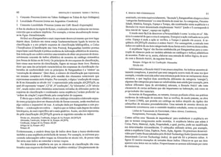 60 INDEXAÇÃO E RESUMOS: TEORIA E PRÁTICA 4. ÍNDICES PRÉ-COORDENADOS 61
I. Concreto-Processo (como em Tubos-Soldagem ou Tubos de Aço-Soldagem)
2. Localidade-Processo (como em Argentina-Comércio)
3. Concreto-Localidade-Processo (como em Café-Brasil-ExpOltação)
A fim de obedecer às regras de Kaiser, o indexador deveria evidenciar um termo
concreto que se achasse implícito. Por exemplo, o termo dessalinização tornar-
se-ia Água-Dessalinização.
Atribui-se a Ranganathan o mais importante desenvolvimento que teve lugar
depois disso. Embora seu nome esteja fundamentalmente ligado às teorias da
classificação e a seu próprio esquema de classificação bibliográfica, a Colon
Classification [Classificação dos Dois Pontos], Ranganathan também prestou
importante contribuição à prática moderna da indexação alfabética de assuntos.
Sua indexação em cadeia constitui uma tentativa de obter um processo de desen-
volvimento coerente do índice alfabético de assuntos do catálogo sistemático
(em forma de fichas ou de livro). Os principios de seu esquema de classificação,
bem como suas teorias da classificação, fogem ao escopo deste livro. Bastaria
dizer que uma das principais características dos esquemas de classificação ela-
borados de conformidade com os princípios de Ranganathan é a 'síntese' ou
'construção de números'. Quer dizer, o número de classificação que representa
um assunto complexo é obtido pela reunião dos elementos notacionais que
representam assuntos mais simples. Por exemplo, o tópico 'confecção de roupas
de lã na Alemanha no século XIX' é representado pela notação AbCfHYqZh, na
qual Ab representa 'roupas', C/'lã', H'confecção', Yq 'Alemanha', e Zh 'século
XIX" sendo todos estes elementos notacionais retirados de diferentes partes do
esquema de classificação e combinados numa seqüência ('ordem preferida' ou
'ordem de citação') especificada pelo compilador do esquema.
É óbvio que o índice alfabético de um catálogo sistemático elaborado segun-
do esses princípios deve ser desenvolvido de forma coerente, senão resultará em
algo caótico e impossível de usar. A solução dada por Ranganathan a este prow
blema- a indexação em cadeia- implica que se indexe cada degrau da cadeia
hierárquica, do mais específico até o mais genérico. Assim, um item representa-
do pela classificação AbCfHYqZh geraria as seguintes entradas no índice:
Século XIX, Alemanha, Confecção, Artigos de Lã, Roupas AbCjHYqZb
Alemanha, Confecção, Artigos de Ui, Roupas AbCjHYq
Confecção, Artigos de Lã, Roupas AbCjH
Artigos de Lã, Roupas AbCj
Roupas Ab
Evidentemente, o usuário dess~ tipo de índice deve fazer a busca obedecendo
também a uma seqUência predefinida de termos. Por exemplo, se estivesse prow
curando informações sobre roupas na Alemanha no século XIX, de pouca valia
lhe seria esse índice ao consultar o termo roupas.
Ao determinar a seqüência em que os números de classificação são com-
binados num esquema de classificação 'analitico-sintético' (fi'eqüentemente de-
nominado, um tanto equivoc·adamente, 'facetado'), Ranganathan chegou a cinco
'categorias fundamentais' e a uma fórmula de reuni-las. As categorias Persona-
lidade, rvfatéria, Energia, Espaço e Tempo, são combinadas nesta seq~iênciae a
fórmula é às vezes denominada simplesmente 'PMEST' [onde o S corresponde à
letra inicial de 'space', espaço em inglês].
O modo mais fácil de descrever a Personalidade é como'a coisa em si'. Ma-
tér.ia é o materi~l de que a coisa é composta. Energia é a ação realizada na ou pela
COisa. Espaço e onde a ação se verifica, e Tempo é quando ela ocorre. A se-
qüência AbCfHYqZh obedece à ordem PMEST. Por conseguinte, a entrada num
índice em cadeia de um item categorizado dessa forma será o inverso dessa ordem.
A seqüêqcia 'lógica' das facetas estabelecida por Ranganathan para a cons-
trução de números pode ser também adotada em catálogos e índices alfabéticos
de assuntos. Poder-se-ia, assim, elaborar uma entrada de índice lógica, de acor-
do com a fórmula PMEST, da seguinte forma:
Roupas: Artigos de Lã: Confecção: Alemanha:
Século XIX
Infelizmente, a fórmula PMEST é um pouco simplista. Ao indexar assuntos al-
tamente complexos, é possível que uma categoria ocorra mais de uma vez (por
exemplo, a tensão exercida sobre uma estrutura pode levar ao rachamento dessa
estrutura, o que implica duas ocorrências diferentes da cateooria 'eneroia,).o o ,
~lg~llnas~as categorias precisam ser subdivididas mais ainda (por exemplo, para
mdlcar dIferentes tipos de atividades); ademais, a fórmula PMEST não trata
claramente de ce110s atributos que são importantes na indexação, tais como as
propriedades dos materiais.
As teorias de Ranganathan, no entanto, tiveram profundo efeito nas práticas
modernas da indexação de assuntos. Isso se verifica, de modo patente, na obra
de Coates (1960), que postula um catálogo ou Indice despido da rigidez dos
caheçalhos de assuntos preestahelecidos. Uma entrada de assunto deveria ser
totalmente coextensiva com o conteúdo temático estudado, como no exemplo
Linhas de Transmissão de Eletricidade, Cabos Aéreos, Condutores,
Rompimento, Prevenção, Manutenção
Coates utiliza uma 'fórmula de importância' para estabelecer a seqüência em
qu: os termos componentes .serão reunidos. A seqüência básica que adota é
COIsa, Parte, Material, Ação, Propriedade, a qual, porém, pode ser modificada
em determinadas circunstâncias. O cabeçalho utilizado acima, por exemplo,
adota a seqüência Coisa, Espécie, Palie, Ação, Agente. Os processos desenvol-
vidos por Coates foram adotados pelo Brilish Technology lndex (posteriormente
denominado Curren! Technology lndex), do qual ele foi o primeiro editor. A
figura 22 mostra exemplos de entradas desse índice. Observe-se que um item
aparece uma única vez no índice. Proporcionam-se acessos adicionais por meio
de remissivas.
 