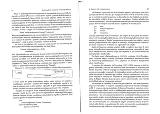 Exposição
o termo 'guia' é o ponto de entrada no índice, sendo imp:esso em negrito, o
'qualificador' apresenta o contexto niais amplo, e a 'exposlçã.o' m?stra os ter-
mos de contexto mais restrito. Embora a posição de gUla esteja eVidentemente
sempre ocupada, as outras posições nem sempre precisam estar ocupadas.
Entradas do tipo geral acima exemplificado podem ser geradas por com-
putador a partir de uma série de tenu.'lS apresentados numa :eqiiência depel~­
dente de contexto. Assim, a seqUência India, Indústria algodoeira, Pessoal, TreI-
namento geraria as seguintes entradas:
Índia
Indústria algodoeira. Pessoal. Treinamento
Indústria algodoeira. Índia
Pessoal. Treinamento
Pode-se também ponderar que as teorias de Ranganathan exerceram influên-
cia sobre o PRECIS (Preserved Context Index System [Sistema de Indexação de
Contexto Preservado]), desenvolvido por Austin (Austin, 1984). No PRECIS,
programas de computador geram um conjunto com~letode.entrad~sde índi:e e
remissivas apartir de uma seqüência de termos e CÓdIgOS de mstruçao fornecIdos
pelo indexador para cada item. O conteúdo temático de um documento é descrito
por meio de uma série de termos colocados numa seqüência 'dependente do
contexto' . Austin e Digger (1977) utilizam o seguinte exemplo:
Índia, Indústria algodoeira, Pessoal, Treinamento
Alega-se que a lógica disso está em que cada termo é essencialmen~e dependente
do termo que o antecede imediatamente. Assim, 'treinamento' aplIca-se somen-
te ao contexto de 'pessoal', 'pessoal' aplica-se somente ao contexto da 'indústria
algodoeira' , e esta se aplica somente ao contexto da Índia.
No PRECIS, as relações entre os termos componentes de uma entrada do
índice são evidenciadas numa disposição em duas linhas:
PessoaL Indústria algodoeira. Índia
Treinamento
Isso é justificado com o argumento de que proporciona uma forma prática de
mostrar, simultaneamente, a relação entre o termo empregado como ponto de
entrada no índice e os termos que são: a) de contexto mais amplo, e b) de
contexto mais restrito. No exemplo acima, 'Pessoal' é modificado por 'Indústria
aloodoeira' e 'Índia' a fim de mostrar o contexto mais amplo, enquanto 'Treina-b
mento' é apresentado como um dependente de 'Pessoal'.
Como se vê neste exemplo, uma entrada PRECIS contém três componentes:
63
Infelizmente o processo não é tão simples quanto o que sugere este único
exemplo. Há muitos casos em que a seqUência numa série de termos não revela,
por si mesma e de modo ineqUÍVoco, as dependências. Na realidade, um indexa-
dor que utilize o PRECIS deverá empregar 'operadores' (códigos afixados aos
termos componentes), a fim de representar sem ambigUidade as relações entre os
termos. Para o exemplo mostrado antes a seqüência de entrada seria
(o) Índia
(I) indústria algodoeira
(p) pessoal
(2) treinamento
onde (2) representa 'ação de transição', (p) 'objeto de ação, parie do sistema-
chave', (o) 'localização', e (.1) 'sistema-chave' (objeto da ação transitiva). Estes
operadores mostram a 'função' que um termo desempenha em relação a outros
termos (proporcionando uma espécie de sintaxe) e assim podem ser considera-
dos como 'indicadores de função' ou 'operadores de função'.
Austin e Diggel' apresentam uma lista de 26 operadores desse tipo. É claro
que a utilização desse esquema torna bastante complicada a operação de inde-
xação e eleva seu custo, além de exigir, para implantáMlo, um extenso manual de
instruçães para a indexação.
De algum modo relacionado com o PRECIS há o sistema POPSI (Postulate-
based Permuted Subject Indexing [Indexação Permutada de Assunto com Base
em Postulados]) (Bhattacharyya, 1981), inspirado nas teorias de Ranganathan
sobre classificação.
O esquema de indexação de Farradane (.1967, 1980), anterior ao PRECIS,
guarda semelhança com este por também utilizar um esquema de indicadores de
função. Enquanto o PRECIS emprega suas funções exclusivamente como meio de
gerar por computador enunciados de indexação coerentes, as funções são reser-
vadas no sistema de Farradane para indicar relações precisas entre os termos.
Estas relações se baseiam nos trabalhos de psicologia experimental do racioM
cínio, de Piaget, Vinacke, Isaacs e outros autores, e corroboradas pelo trabalho
de Guilford sobre a 'estrutlll'a do intelecto'.
No esquema de Farradane há nove relações explícitas, cada uma representa~
da por um 'operador'. O conjunto completo dos operadores encontra-se na figu-
ra 23. O esquema representa estádios de desenvolvimento do raciocínio extraí-
dos da psicologia infantil, isto é, os estádios pelos quais a criança se desenvolve
ao associare diferençar objetos. Há dois conjuntos de gradação: em mecanismos
associativos e em mecanismos discriminativos. O primeiro estádio associativo é
a percepção simples sem referência ao tempo; o segundo é a associação tempoM
rária entre idéias; e o terceiro é a associação fixa (permanente) de idéias. Os está-
dios de discriminação são: coincidência simples (conceitos difíceis de discri-
minar), não-distinto (conceitos que têm muito em comum) e conceituação dis-
tinta (conceitos que podem ser completamente discriminados).
4. ÍNDICES PRÊ-COORDENADOS
I Qualiflcador I
INDEXAÇÃO E RESUMOS: TEORIA E PRÁTICA
62
 