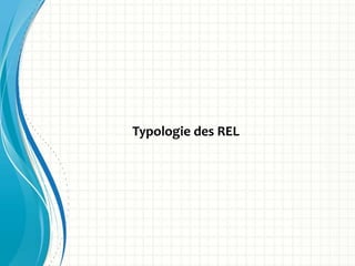 Typologie des REL
 