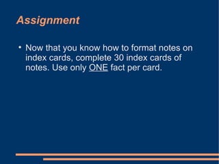 Powerpoint Index Card Examples Index Card Powerpoint | PPT