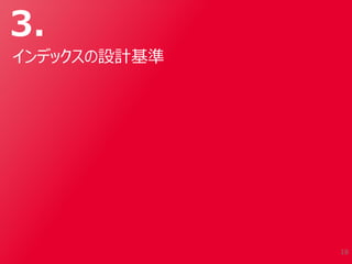 3.
インデックスの設計基準
18
 