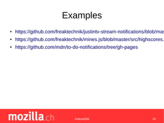 Indexed db | ODP