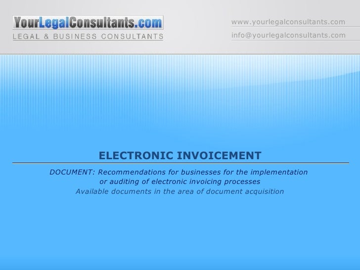 index document electronic invoicement