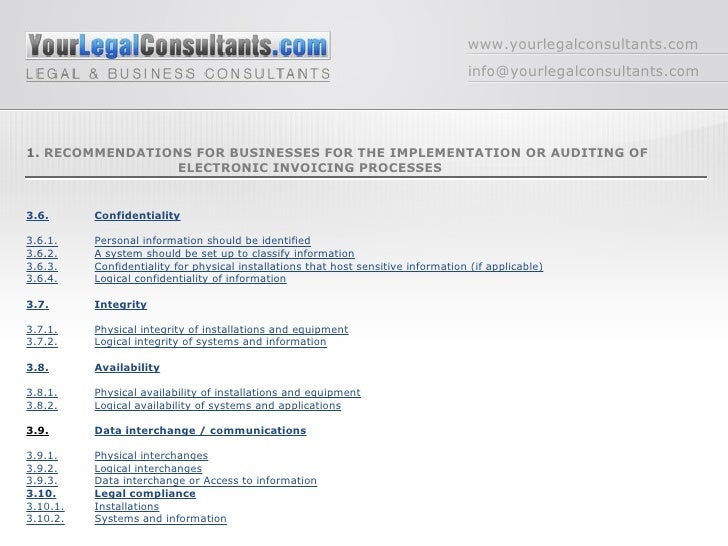 index document electronic invoicement