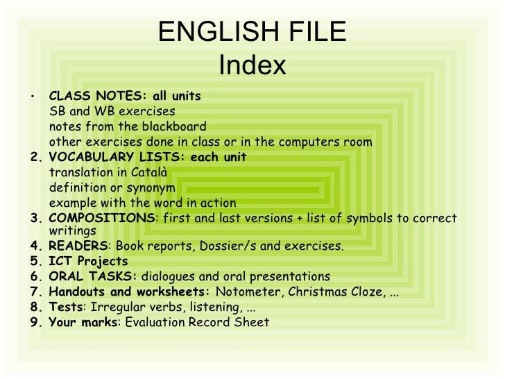 Index english file