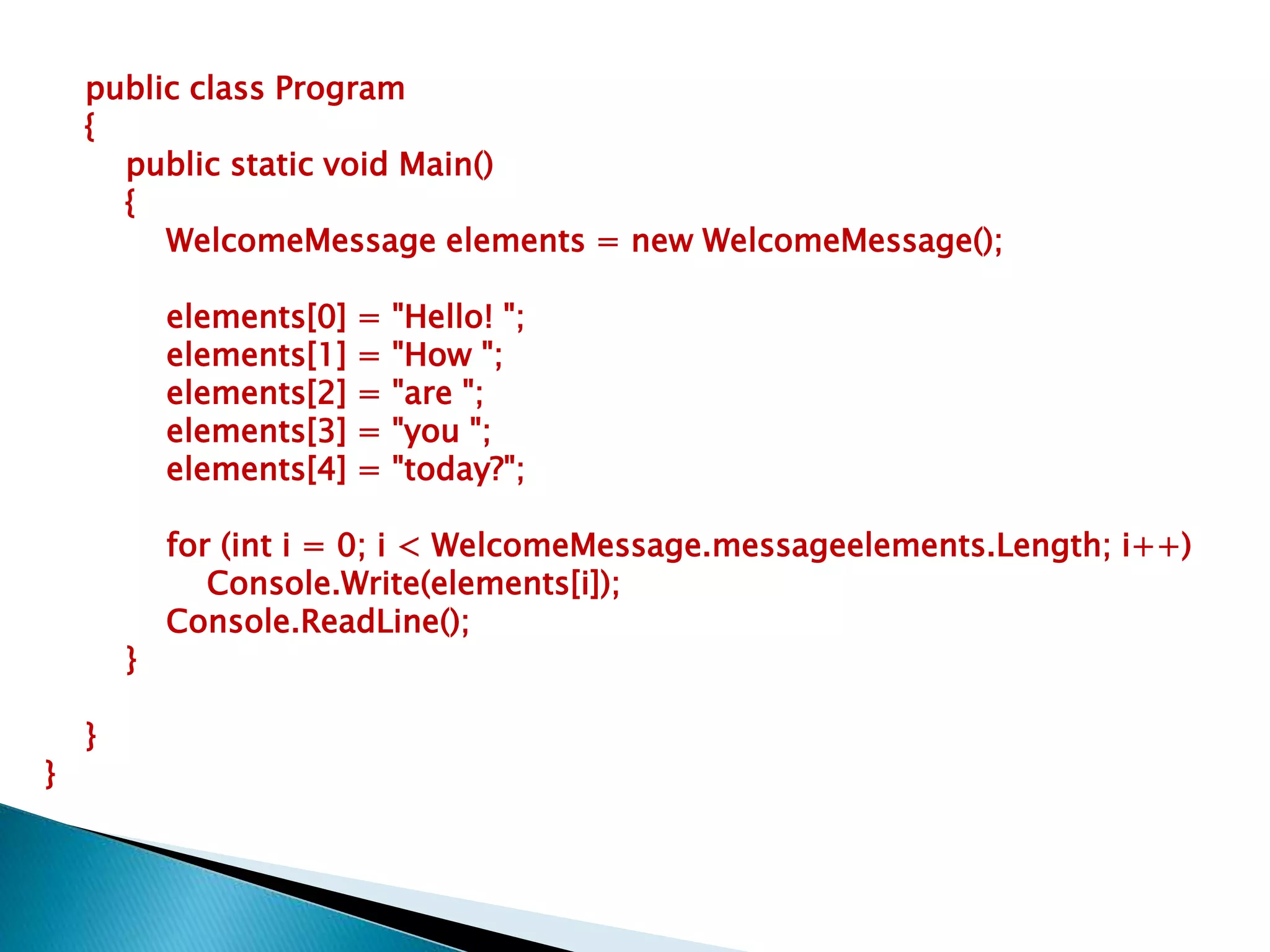 Indexers In C
