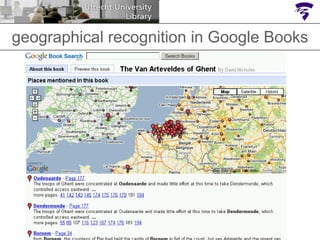 geographical recognition in Google Books 