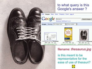 filename:  thesaurus.jpg is this meant to be representative for the ease of use of thesauri?   to what query is this Google's answer ? 