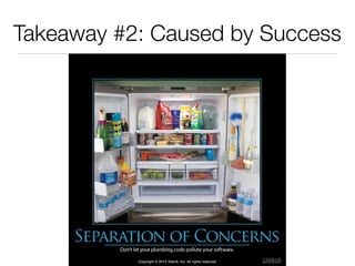 Takeaway #2: Caused by Success
Copyright © 2013 Telerik, Inc. All rights reserved
 