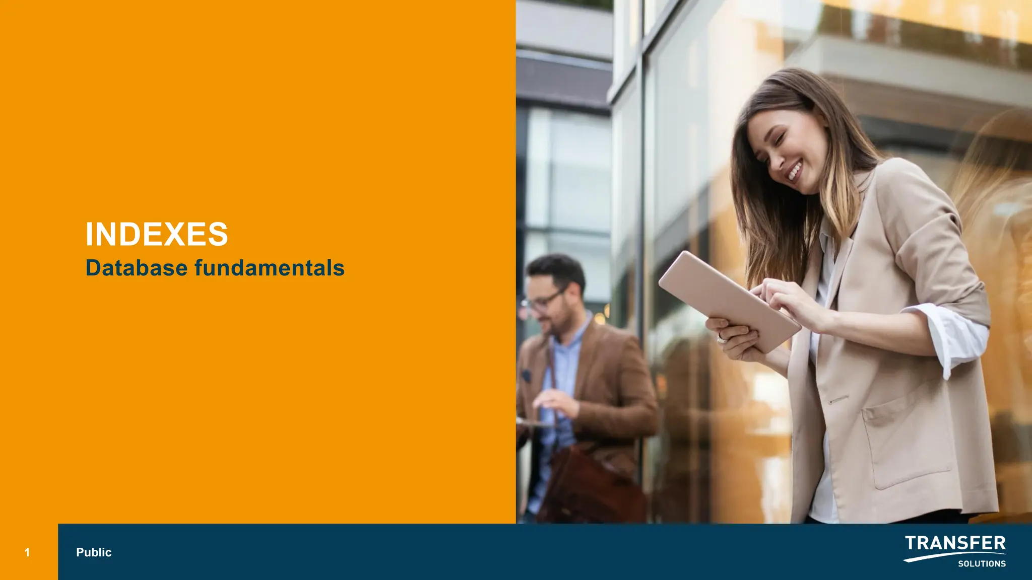 INDEXES
Database fundamentals
1 Public
 