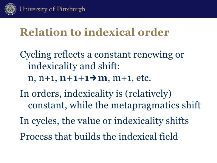 Indexical Cycles