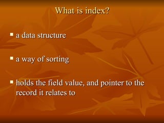 Indexing | PPT