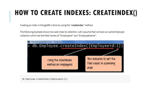 HOW TO CREATE INDEXES: CREATEINDEX()
 