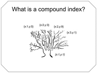 What is a compound index?{x:2,y:3}{x:1,y:5}{x:2,y:9}{x:3,y:1}{x:1,y:1}