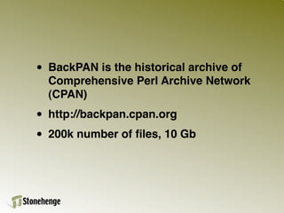 Indexing BackPAN