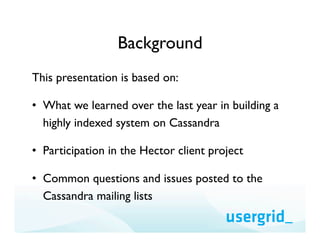 Indexing in Cassandra