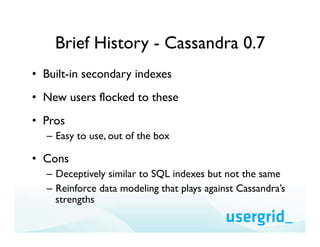 Indexing in Cassandra