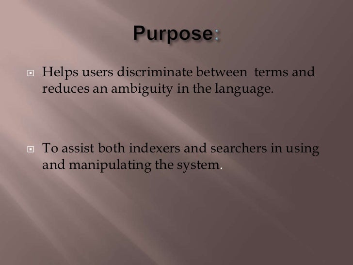 Indexing languages (2)