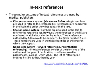 Referencing With Numbers In Text Indexing of biomedical literature | PPTX