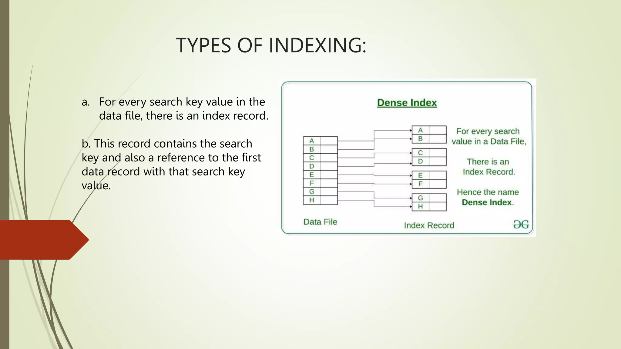 DATA PROCESSING NOTE ON INDEXING | PPTX
