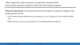 Index insurance and cash transfers: A comparative analysis from Nothern Kenya