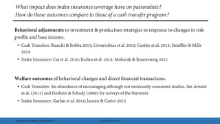Index insurance and cash transfers: A comparative analysis from Nothern Kenya