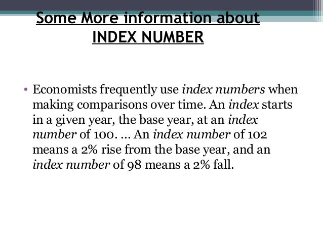 class 11 economics introduction to index numbers