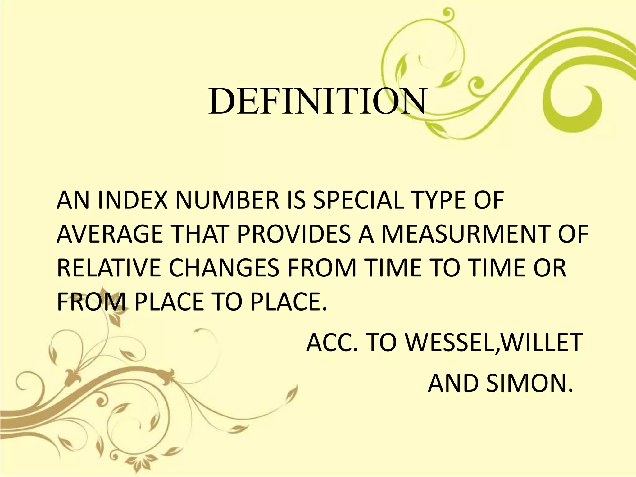 Index numbers | PPTX