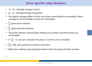 Some Specific Index Numbers
Copyright @ Dr. Sangita Birajdar 23
 
