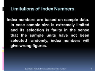 Sample Index Numbers Introduction to Index Numbers - presentation | PDF