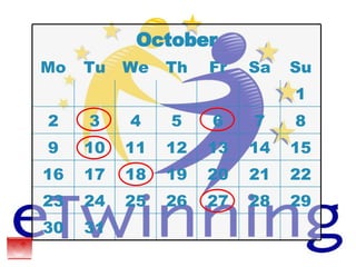 October Mo Tu We Th Fr Sa Su 1 2 3 4 5 6 7 8 9 10 11 12 13 14 15 16 17 18 19 20 21 22 23 24 25 26 27 28 29 30 31 