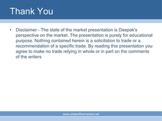 The job of market is
to make majority of
traders nervous
most of the time

Have a Good
Trading day
 