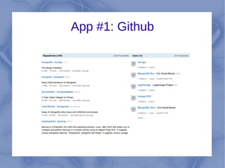 App #1: Github
 