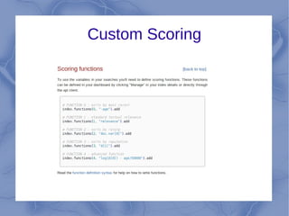 Custom Scoring
 
