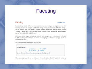 Faceting
 