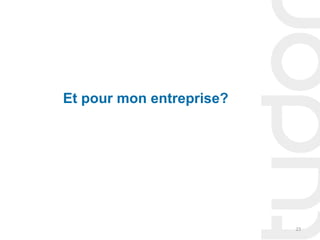 Et pour mon entreprise?




                          23
 
