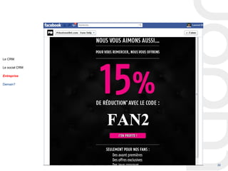 Le CRM

Le social CRM

Entreprise

Demain?




                30
 