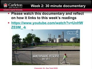 Week 2: 30 minute documentary
§ Please watch this documentary and reflect
on how it links to this week’s readings
§ https:...