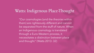 #INDG2015 Fall Term 2021, Week 3: Indigenous Ecological Ways of Knowing in North America