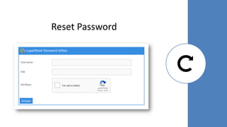 Reset Password
 