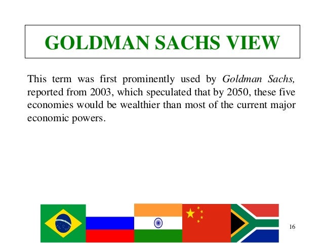 Goldman sachs bric's thesis