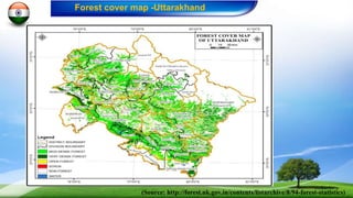 (Source: http://forest.uk.gov.in/contents/listarchive/8/94-forest-statistics)
Forest cover map -Uttarakhand
 