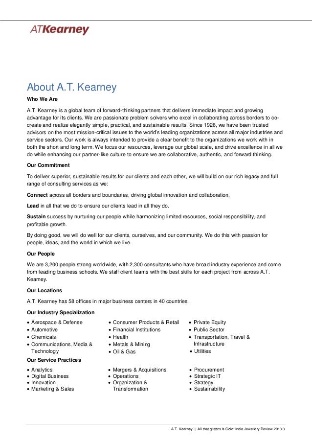 india jewellery review 2013 at kearney cover letter