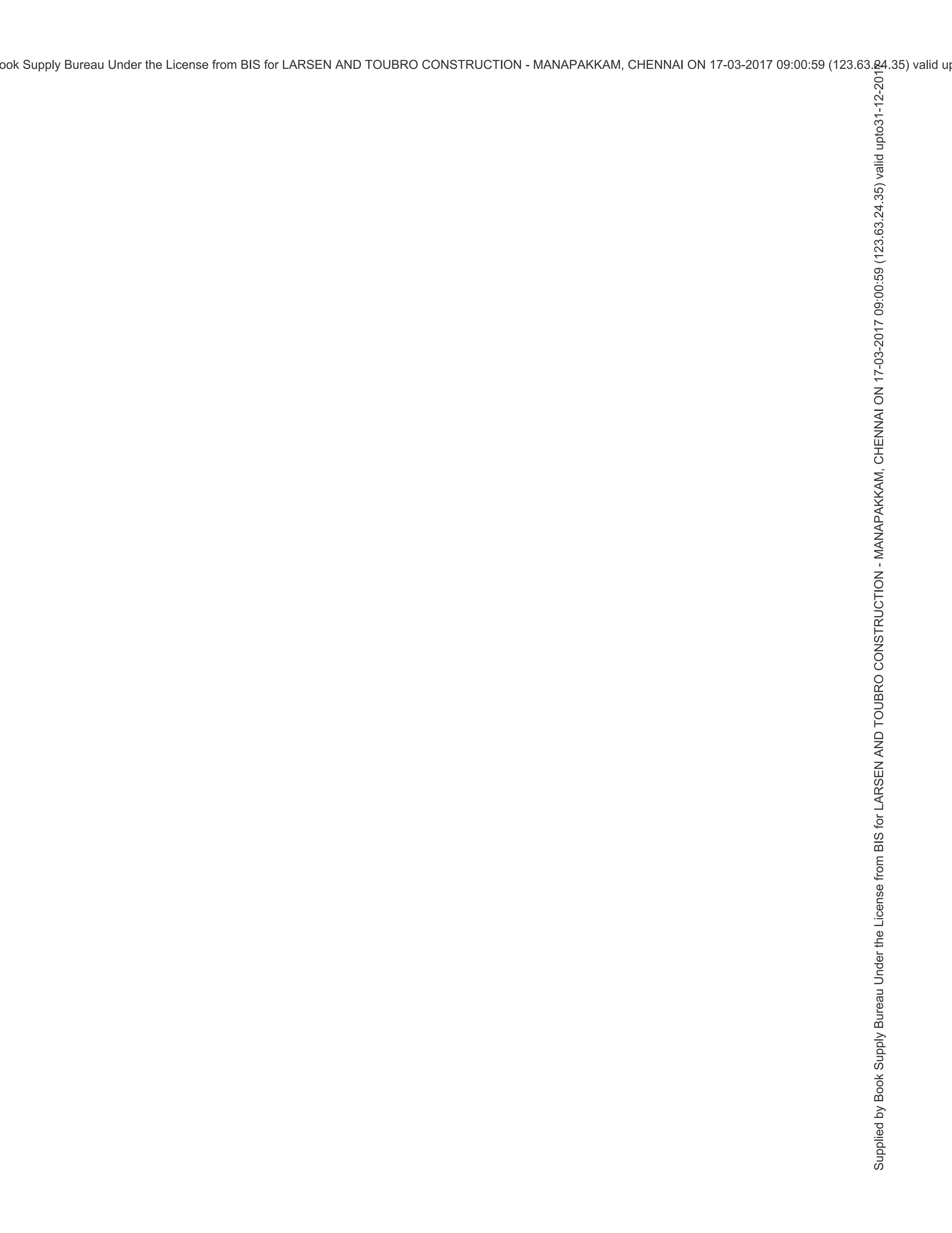 PART
8
BUILDING
SERVICES
—
SECTION
1
LIGHTING
AND
NATURAL
VENTILATION
53
Table 16 Percentage Sky Components on the Vertical Plane Perpendicular
to a Vertical Rectangular Opening for the Clear Design Sky
(Clause B-1.1)
l/d
h/d
0.1 0.2 0.3 0.4 0.5 0.6 0.7 0.8 0.9 1.0 1.1 1.2 1.3 1.4 1.5 1.6 1.7 1.8 1.9 2.0 3.0 4.0 5.0 10.0 INF
(1) (2) (3) (4) (5) (6) (7) (8) (9) (10) (11) (12) (13) (14) (15) (16) (17) (18) (19) (20) (21) (22) (23) (24) (25) (26)
0.1 0.036 0.141 0.303 0.506 0.734 0.971 1.207 1.432 1.643 2.836 1.011 2.168 2.308 2.433 2.544 2.642 2.730 2.808 2.878 2.940 3.309 3.461 3.536 3.641 3.678
0.2 0.071 0.277 0.594 0.993 1.442 1.910 2.374 2.820 3.236 3.618 3.964 4.276 4.554 4.802 5.022 5.219 5.393 5.549 5.688 5.812 6.547 6.850 7.000 7.211 7.284
0.3 0.103 0.401 0.863 1.445 2.100 2.793 3.475 4.180 4.743 5.306 5.818 6.278 6.690 7.058 7.385 7.677 7.936 8.168 8.375 8.560 9.657 10.110 10.335 10.651 10.760
0.4 0.126 0.491 1.059 1.779 2.597 3.460 4.326 5.166 5.958 6.691 7.359 7.967 8.507 8.900 9.420 9.804 10.146 10.451 10.724 10.968 12.421 13.024 13.323 13.743 13.889
0.5 0.142 0.554 1.197 2.015 2.947 3.937 4.938 5.914 6.842 7.707 8.503 9.228 9.883 10.472 10.999 11.476 11.897 12.273 12.610 12.912 14.712 15.462 15.835 16.360 16.542
0.6 0.154 0.600 1.298 2.187 3.204 4.288 5.389 6.468 7.498 8.464 9.358 10.177 10.922 11.596 12.204 12.752 13.244 13.686 14.084 14.441 16.583 17.478 17.924 18.552 18.771
0.7 0.162 0.634 1.372 2.316 3.397 4.552 5.729 6.887 7.997 9.042 10.013 10.907 11.723 12.465 13.138 13.746 14.296 14.793 15.241 15.646 18.111 19.148 19.665 20.397 20.653
0.8 0.169 0.660 1.429 2.413 3.543 4.754 5.990 7.209 8.382 9.490 10.523 11.476 12.350 13.147 13.873 14.531 15.129 15.670 16.161 16.606 19.361 20.538 21.127 21.961 22.253
0.9 0.174 0.680 1.472 2.487 3.655 4.909 6.192 7.460 8.683 9.841 10.924 11.926 12.847 13.690 14.459 15.159 15.796 16.375 16.902 17.381 20.387 21.701 22.360 23.397 23.625
1.0 0.178 0.695 1.505 2.545 3.743 5.030 6.350 7.657 8.921 10.120 11.243 12.284 13.245 14.126 14.931 15.666 16.337 16.948 17.504 18.012 21.237 22.680 23.408 24.446 24.810
1.1 0.181 0.707 1.532 2.591 3.812 5.126 6.475 7.814 9.110 10.342 11.498 12.573 13.356 14.478 15.314 16.079 16.778 17.416 17.999 18.531 21.946 23.508 24.303 25.441 25.841
1.2 0.183 0.716 1.552 2.626 3.866 5.202 6.575 7.939 9.261 10.521 11.705 12.807 13.827 14.766 15.628 16.418 17.141 17.802 18.407 18.961 22.543 24.208 25.072 26.309 26.745
1.3 0.185 0.723 1.568 2.655 3.910 5.263 6.655 8.040 9.384 10.666 11.873 12.998 14.041 15.003 15.887 16.698 17.442 18.123 18.747 19.320 23.049 24.809 25.735 27.070 27.542
1.4 0.186 0.729 1.582 2.678 3.945 5.312 6.720 8.122 9.484 10.785 12.011 13.155 14.217 15.198 16.101 16.931 17.692 18.391 19.032 19.621 23.480 25.326 26.308 27.441 28.249
1.5 0.188 0.734 1.592 2.697 3.973 5.352 6.773 8.189 9.566 10.883 12.124 13.285 14.364 15.361 16.280 17.125 17.902 18.616 19.272 19.875 23.850 25.772 26.808 28.336 28.880
1.6 0.189 0.738 1.601 2.712 3.996 5.385 6.816 8.244 9.634 10.963 12.219 13.394 14.486 15.497 16.430 17.289 18.079 18.806 19.475 20.090 24.169 26.161 27.245 28.866 29.445
1.7 0.189 0.741 1.608 2.724 4.016 5.412 6.852 8.290 9.690 11.031 12.298 13.484 14.589 15.511 16.556 17.427 18.229 18.968 19.648 20.274 24.444 26.501 27.629 29.340 29.955
1.8 0.190 0.744 1.614 2.735 4.032 5.434 6.882 8.328 9.737 11.087 12.364 13.561 14.675 15.708 16.663 17.545 18.357 19.105 19.795 20.431 24.684 26.799 27.969 29.765 30.416
1.9 0.191 0.746 1.619 2.743 4.045 5.453 6.908 8.360 9.777 11.135 12.420 13.625 14.749 15.791 16.755 17.645 18.466 19.224 19.922 20.567 24.893 27.062 28.270 30.149 30.835
2.0 0.191 0.748 1.623 2.751 4.056 5.469 6.929 8.387 9.811 11.175 12.468 13.680 14.811 15.861 16.833 17.731 18.560 19.325 20.031 20.684 25.077 27.294 28.537 30.496 31.217
3.0 0.193 0.756 1.642 2.785 4.109 5.544 7.030 8.517 9.972 11.371 12.699 13.950 15.120 16.211 17.224 18.164 19.036 19.844 20.594 21.289 26.082 28.619 30.108 32.676 32.742
4.0 0.194 0.759 1.648 2.794 4.124 5.566 7.058 8.540 10.018 11.427 12.767 14.029 15.212 16.316 17.343 18.298 19.185 20.008 20.772 21.483 26.439 29.128 30.745 33.687 35.064
5.0 0.194 0.760 1.650 2.798 4.129 5.574 7.069 8.568 10.036 11.449 12.793 14.060 15.248 16.357 17.390 18.351 19.243 20.073 20.844 21.562 26.592 29.359 31.049 34.232 35.872
10.0 0.194 0.761 1.652 2.801 4.135 5.581 7.080 8.582 10.053 11.470 12.818 14.095 15.283 16.398 17.436 18.403 19.302 20.138 20.917 21.641 26.758 29.624 31.419 35.049 37.513
INF 0.194 0.761 1.652 2.802 4.136 5.582 7.081 8.584 10.056 11.473 12.822 14.095 15.288 16.404 17.443 18.411 19.311 20.148 20.928 21.654 26.785 29.672 31.490 35.274 39.172
ok
Supply
Bureau
Under
the
License
from
BIS
for
LARSEN
AND
TOUBRO
CONSTRUCTION
-
MANAPAKKAM,
CHENNAI
ON
17-03-2017
09:00:59
(123.63.24.35)
valid
u
Supplied by Book Supply Bureau Under the License from BIS for LARSEN AND TOUBRO CONSTRUCTION - MANAPAKKAM, CHENNAI ON 17-03-2017 09:00:59 (123.63.24.35) valid upto31-12-2017
 