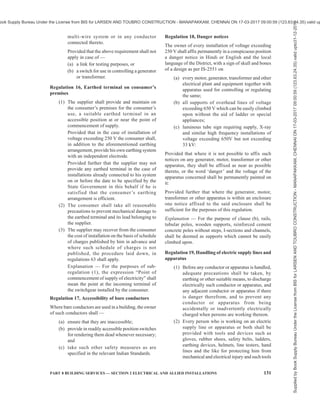 128 NATIONAL BUILDING CODE OF INDIA 2016
SINo. Details Symbol SINo. Details Symbol
89. Concealed conduit LL/OLL/ 101 . Storage type water heater
I1111
90. Wiring in conduit Q 102. Bell
Tr
91 . Lamp
X 103. Buzzer
R
92. Lamp mounted on a ceiling
:x: 104. Siren
®
93. Lamp, mounted on a wall
~ 105. Ceiling fan 0)
94. Emergency lamp
X 106. Exhaust fan
(§
95. Panic lamp
X 107. Fan regulator
CSJ
96. Water-tight lighting fitting
~WT 108. Aerial
r
97. Battem lamp holder
~ BH 109. Radio receiving set
--1 I
98. Spot light
cg= 110. Television receiving set
Ic::) I
99. Flood light
cg~ 111 . Manually operated fire alarm
~
100. Heater
-1111 r- 112. Automatic fire detector switch
m
Supplied
by
Book
Supply
Bureau
Under
the
License
from
BIS
for
LARSEN
AND
TOUBRO
CONSTRUCTION
-
MANAPAKKAM,
CHENNAI
ON
17-03-2017
09:00:59
(123.63.24.35)
valid
upto31-12-2017
ook Supply Bureau Under the License from BIS for LARSEN AND TOUBRO CONSTRUCTION - MANAPAKKAM, CHENNAI ON 17-03-2017 09:00:59 (123.63.24.35) valid up
 