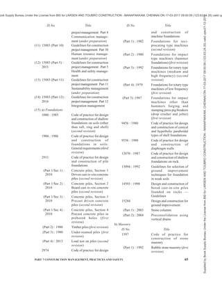 62 NATIONAL BUILDING CODE OF INDIA 2016
14.9 Cooking Area
Cooking shall not be permitted in the living area.
Separate designated kitchen shall be provided meeting
the minimum area requirements given in 14.3. Canteen
and cooking facilities should provide sufficient space
for preparing food and eating, as well as conform to
hygiene and safety requirements. When workers can
individually cook their meals, they should be provided
with a space separate from the sleeping areas. Facilities
must be kept in a clean and sanitary condition.
14.10 Crèches
In every place wherein more than fifty female building
workers are ordinarily employed, there shall be
provided and maintained, a suitable room or rooms for
the use of children under the age of six years of such
female workers. Such rooms shall,
a) provide adequate accommodation;
b) be adequately lighted and ventilated; 
c) be maintained in a clean and sanitary
condition; and
d) be under the charge of women trained in the
care of children and infants.
14.11 Habitat Operation and Maintenance
14.11.1 A detailed plan shall be prepared for the
operation and maintenance of the habitat facilities. The
plan shall cover all aspects of the operation, preventive
and routine maintenance.
14.11.2 Qualified and experienced in-house electrical/
maintenance personnel shall be present and available.
A supervisor shall be appointed to supervise hygiene
in the habitat facilities. Sufficient cleaners shall be
employed to ensure that the buildings and sanitary
facilities are always clean and hygienic.
14.11.3 Regular pest and insect control measures shall
be taken up to avoid mosquito/pest breeding. This may
be done through an approved agency.
14.11.4 Worker’s transportation may be done with
standard passenger vehicle/bus, where required.
14.12 Fire Prevention
14.12.1 Fire extinguishers shall be provided such that
one should not have to travel more than 15 m distance
to access a fire extinguisher.
14.12.2 Diesel generator shed and inflammable liquid
storage areas shall be provided with foam type fire
extinguishers and fire buckets.
14.12.3 Electrical fittings in the inflammable storage
areas shall be flame proof.
14.12.4 ‘No Smoking’ boards shall be displayed in gas
cylinder and flammable liquid storage areas.
14.12.5 All the security and habitat maintenance
personnel, habitat residents and site workers shall be
trained on use of fire extinguishers.
14.13 Recreation
Internal and external recreational facilities may be made
available depending on the number of workers to be
accommodated. Reasonable access to telephone or
other modes of communications, with any charges for
the use of these services being reasonable in amount,
shall be provided.
14.14 Security
14.14.1 Adequate number of security personnel shall
be deployed. Specific security personnel shall be
deployed at the main entry gate for restricting
unauthorized entry and checking vehicle/material exit
and entry.
14.14.2 Security staff shall receive adequate training
on first aid, firefighting and emergency preparedness.
Security staff shall have a good understanding about
the importance of respecting workers’ rights and the
rights of the communities. Security staff shall have the
emergency lights, torches and other accessories
required to facilitate during emergency situations.
14.14.3 A minimum of 50 lux lighting shall be
maintained in the roads, parking area, boundary wall
and other general areas of the habitat.
14.15 Other Facilities
Other facilities like provisional stores with separate
counters for vegetables, etc, may also be provided in a
construction workers habitat.
Facilities like induction/initiation room may be planned
as the part of habitat for awareness, education and other
related work site requirements.
14.16 Habitat Inspection
Periodical inspection of the habitat shall be carried out
by an identified team preferably once in a month. The
team shall record their findings on the Inspection Report
form and team shall also review and follow-up
implementation of the suggested measures. The above
periodic inspection report of the habitat should be
submitted to Project-in-Charge.
14.17 Notwithstanding the requirements given in 14.1
to 14.16, all provisions given in relevant Act/Rules/
Regulations as amended from time to time shall be
followed; in this regard, reference shall also be made
to the Building and other Construction Workers
(Regulation of Employment and Conditions of Service)
Act, 1996 and the rules/regulations framed thereunder.
Supplied
by
Book
Supply
Bureau
Under
the
License
from
BIS
for
LARSEN
AND
TOUBRO
CONSTRUCTION
-
MANAPAKKAM,
CHENNAI
ON
17-03-2017
09:00:59
(123.63.24.35)
valid
upto31-12-2017
ook Supply Bureau Under the License from BIS for LARSEN AND TOUBRO CONSTRUCTION - MANAPAKKAM, CHENNAI ON 17-03-2017 09:00:59 (123.63.24.35) valid up
 